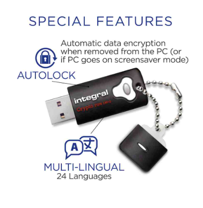 Integral Crypto Dual Flash Drive Fips 140-2 Encrypted USB 3.0 Integral Crypto Dual Flash Drive Fips 140-2 Encrypted USB 3.0